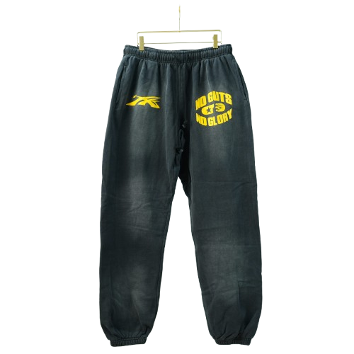 Hellstar No Guts No Glory Closed Elastic Bottom Sweatpants Midnight Dye [Black]